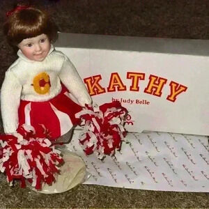 NWT - Danbury Mint Vintage ‘Kathy’ Cheerleader Doll by Judy Belle